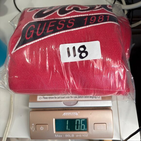 Guess USA vintage Red Crewneck Sweatshirt XL Cotton Blend - Picture 6 of 6